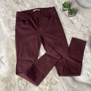 Joe's Jeans Maroon / Wine / Burgundy Skinny Size 27